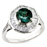 Alexandrite and white diamond gold ring.