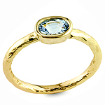 Aquamarine and gold ring.