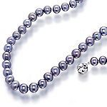 Black round pearl single strand classic choker