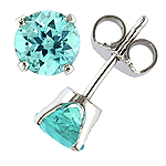 Blue apatite and white gold stud earrings.