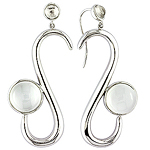 Danburite,moon stone and silver earrings.