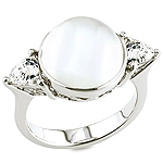 Danburite,moon stone and silver ring.