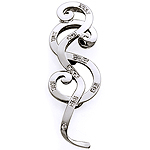 Diamond and white gold pendant