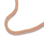 Hand woven peach seed pearl serpent princess necklace.
