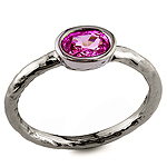 Sapphire and black gold ring.