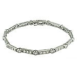 White diamond gold bracelet