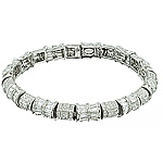White diamond gold bracelet