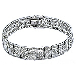 White diamond gold bracelet
