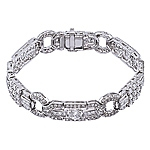 White diamond gold bracelet