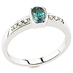 Alexandrite and white diamond gold ring.