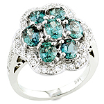 Alexandrite and white diamond gold ring.