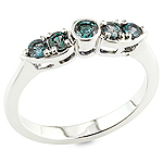 Alexandrite and white gold ring.
