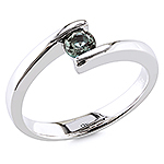 Alexandrite and white gold ring.