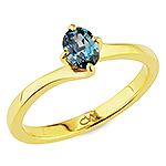 Alexandrite and yellow gold ring.