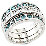 Alexandrite, diamond and white gold ring.