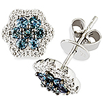 Alexandrite, white diamond and white gold earrings.