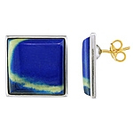 Blue lapis silver earrings