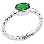 Chrome tourmaline and white gold ring.