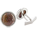 Dinosaurbone silver cufflink.