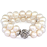 Fresh water pearl and silver bracelet