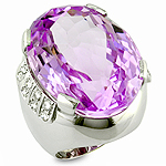 Kunzite white gold ring.