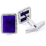 Lapis silver cufflink.