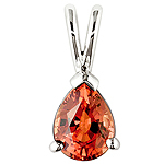 Malaia Garnet and white gold pendant