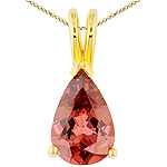 Malaia Garnet and yellow gold pendant