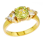 Mali garnet and white danburite gold ring.