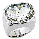 Phenakite,white diamond and white gold ring.