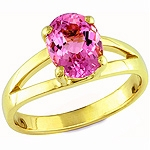 Pink tourmaline gold ring.