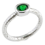 Tsavorite and white gold ring.