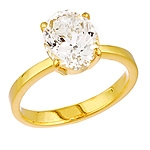 White danburite gold ring.