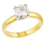 White danburite gold ring.