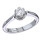 White diamond engagement platinum ring