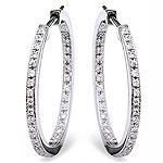 white diamond gold earrings