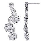 White diamond platinum earrings