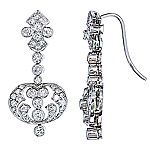 White diamond platinum earrings